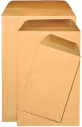 Gallery loonzakjes ft 114 x 162 mm, gegomd, bruine kraft, doos van 1000 stuks