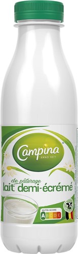 Campina halfvolle melk, 0,5 liter, pak van 6 flessen