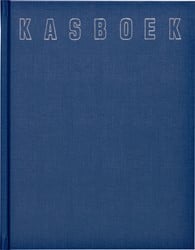 Kasboek 165x210mm 192blz 1 kolom blauw