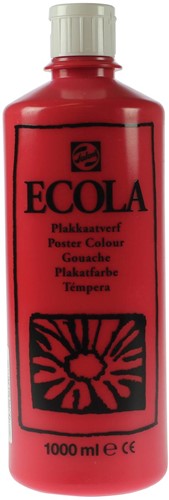 Talens Ecola plakkaatverf flacon van 1000 ml, scharlaken
