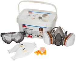 3M veiligheidskit voor professionals, ademhalings-, oog- en gehoorbescherming in 1 handige box