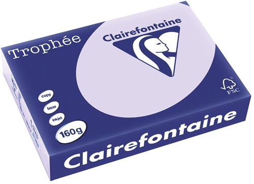 Clairefontaine Trophée Pastel, gekleurd papier, A4, 160 g, 250 vel, lila