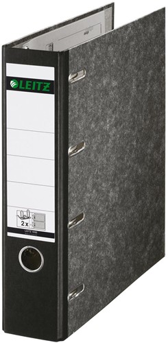 Leitz giro-bank ordner, ft A4, rug 75mm, karton, zwart