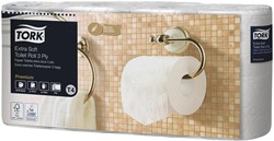 Tork Toiletpapier Extra Soft 3-laags, Wit, 155 Vel ,voor systeem T4, pak van 8 rollen