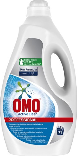 Omo Professional Pro Formula Active Clean wasmiddel, fles van 5 liter, 71 wasbeurten