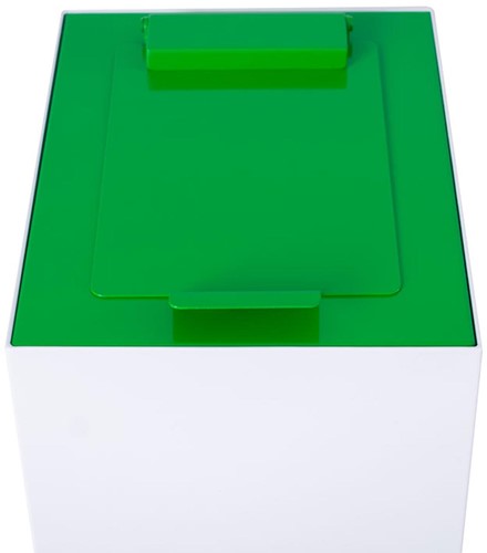 V-Part top met klep voor modulaire afvalbak 60 l, groen-3