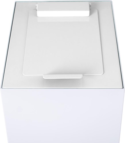 V-Part top met klep voor modulaire afvalbak 60 l, wit-3