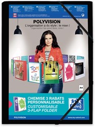 OXFORD Polyvision elastomap, formaat A4, uit PP, zwart