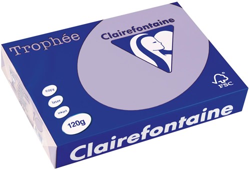 Clairefontaine Trophée Pastel, gekleurd papier, A4, 120 g, 250 vel, lila