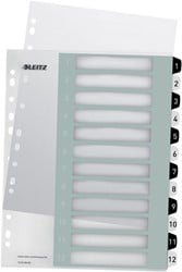 Leitz WOW printbare index, 12 tabs, zwart-wit