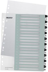 Leitz WOW printbare index, 20 tabs, zwart-wit