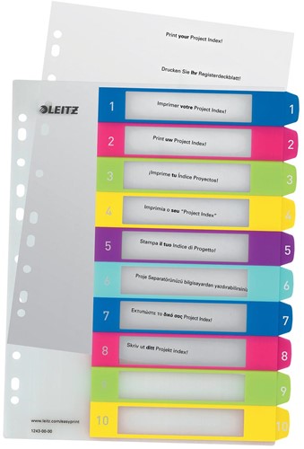 Leitz WOW printbare index, 10 tabs-2