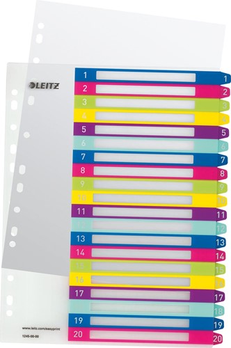 Leitz WOW printbare index, 20 tabs-3