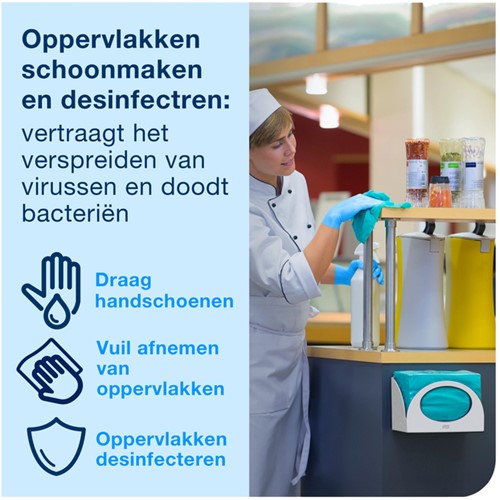 Reinigingsdoekdispenser Tork W8 Performance wit 655100-3