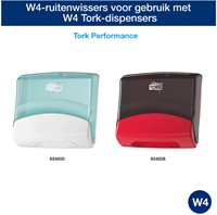 Reinigingsdoek Tork W4 Premium gevouwen 1-laags 4x75 vel wit 473179-2