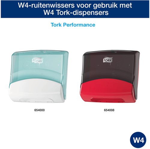 Reinigingsdoek Tork W4 Premium gevouwen 1-laags 4x75 vel wit 473179-2