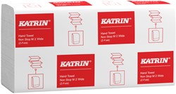 Handdoek Katrin z-vouw 2-laags 240x240mm 25x160 vel wit 61570