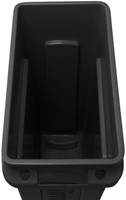 Afvalbak Rubbermaid Slim Jim Vented met luchtsleuven 60 liter zwart-2