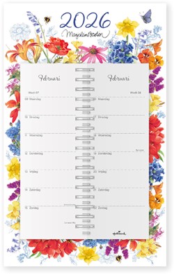 Kalender 2026 Marjolein Bastin Bloemen Schild 7dagen/1pagina