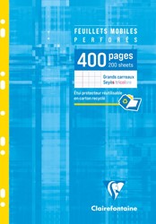 Clairefontaine ringbandinterieur Metric, ft A4, 9-gaatsperforatie, los, 400 bladzijden, seyès