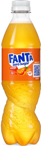Fanta Orange Zero frisdrank, fles van 50 cl, pak van 12 stuks