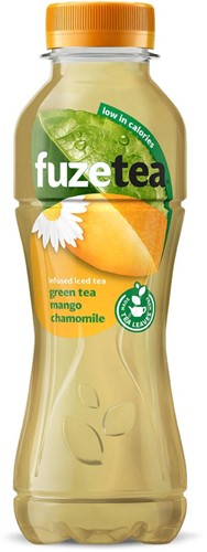 Fuze Tea frisdrank, niet-bruisend, fles van 40 cl, pak van 12 stuks, mango kamille