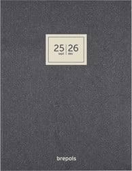 Brepols schoolagenda A4 Polyprop, zwart, 2025-2026