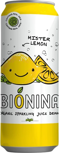 Bionina Mister Lemon, blik van 33 cl, pak van 12 stuks