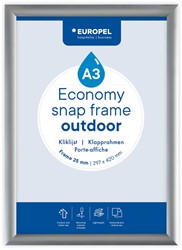 Europel clicklijst Economy, waterdicht, 25 mm, ft A3, zilver