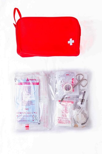 Fixfirst verbandtas DIN 13164, rood