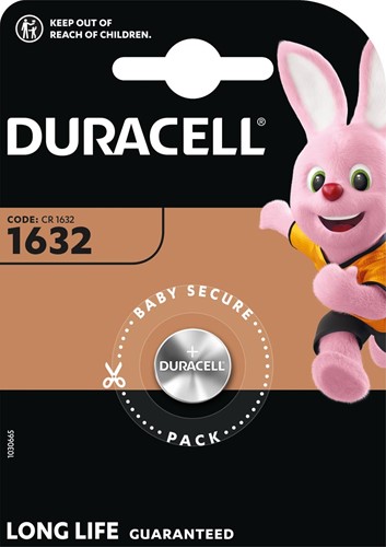 Duracell knoopcel Specialty Electronics CR1632, blister van 1 stuk