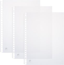 OXFORD showtas, A4, uit glasheldere PP, 23-gaatsperforatie, 90 micron, doos van 100 stuks