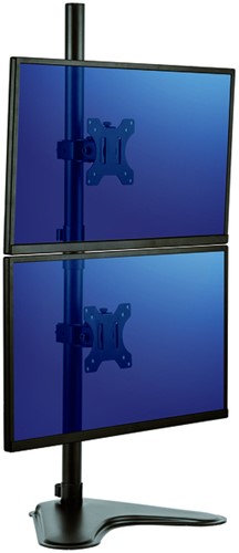 Monitorarm Fellowes Seasa dubbel verticaal vrijstaand zwart-1