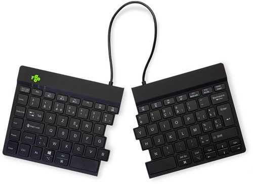 R-Go Split Break ergonomisch Bluetooth toetsenbord, azerty, zwart