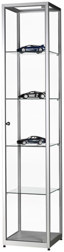 Vitrinekast SDB wms-h400 zilver 400x400x1984mm