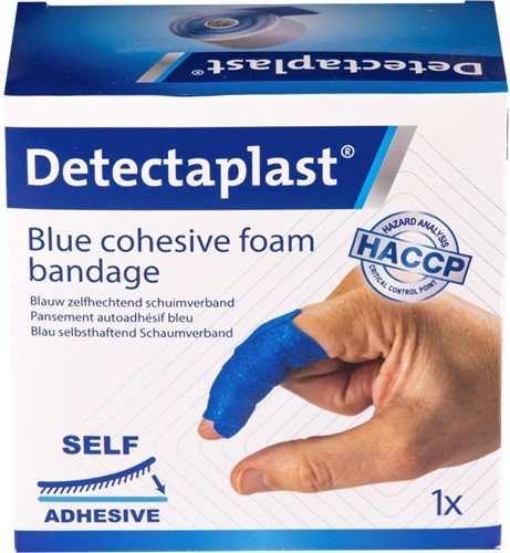 Detectaplast zelfklevend schuimverband, ft 6 cm x 4,5 m, op rol