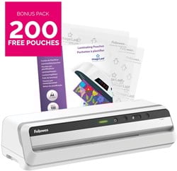 Fellowes lamineermachine Jupiter voor ft A3 + Bonus Pack van 200 lamineerhoezen (A4, 80 micron)
