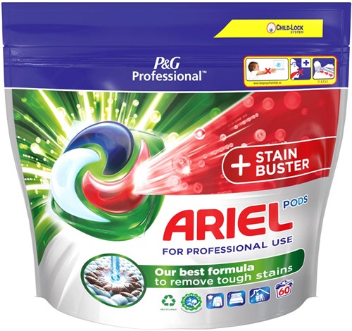 Ariel Professional Formula All-in-1 Stain Buster wascapsules,  pak van 60 stuks