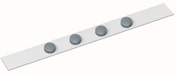 MAUL metaalstrip Standaard lijst zelfklevend 100X5cm incl. 4 magneten, wit