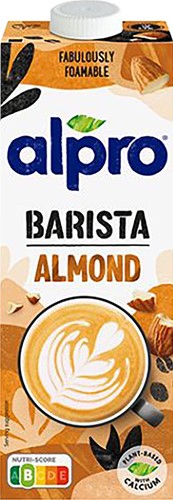 Alpro Barista plantaardige amandelmelk, 1 l, pak van 8 stuks