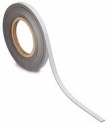 MAUL magnetisch etiketband beschrijf- en wisbaar, 10mtx10mm, wit