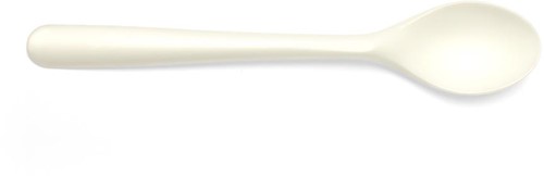Conpax Folia dessertlepel, herbruikbaar, uit CPLA, 14,5 cm, wit, pak van 50 stuks