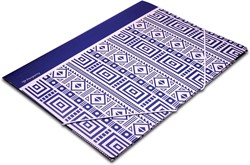 Pergamy Ethnic elastomap met kleppen, ft A4, blauw