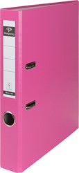 Pergamy ordner, voor ft A4, uit PP en papier, zonder beschermrand, rug van 5 cm, roze