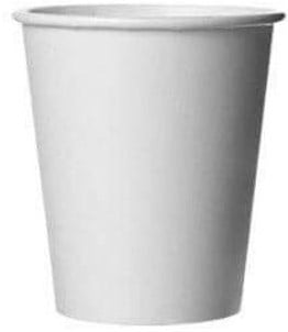Drinkbeker uit karton, 180 ml, 100 stuks, wit