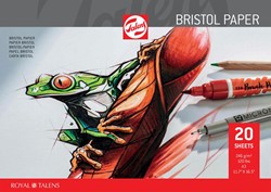 Talens Bristol papier, 250 g, ft 29,7 x 42 cm, A3, blok van 20 vel