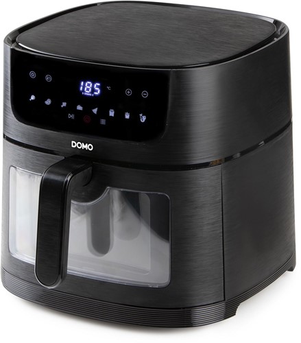 Domo heteluchtfriteuse Deli-Fryer met kijkvenster, 8 l, zwart