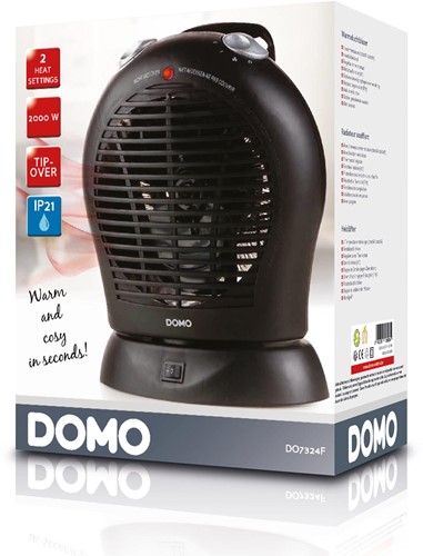Domo warmeluchtblazer IP21, zwart-2