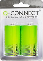 Q-CONNECT batterij, alkaline, D, blister van 2 stuks-2
