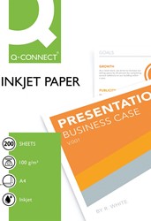 Q-CONNECT inkjet papier, ft A4, 100 g, pak van 200 vel, wit